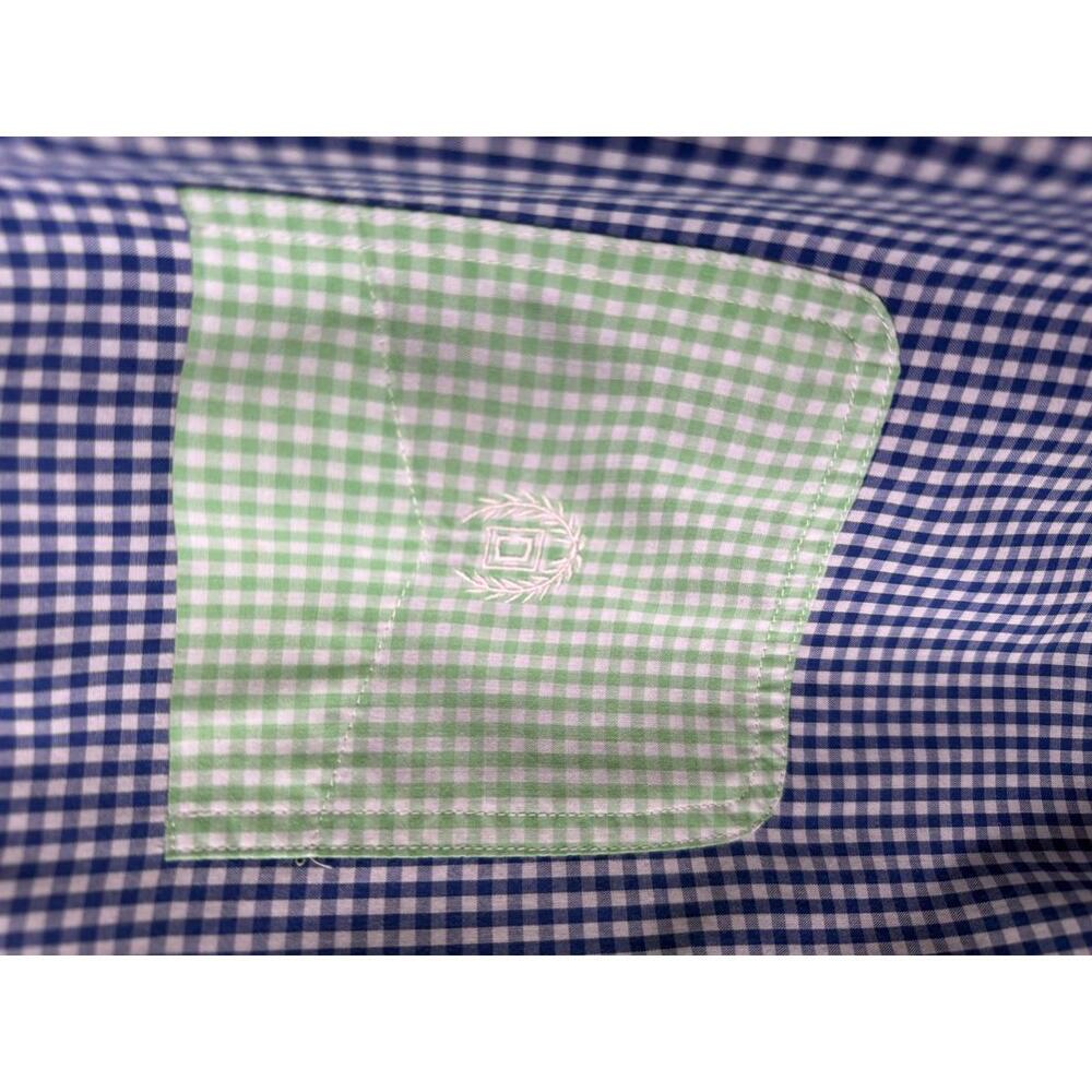 Men's Chaps Patchwork Button-Down Shirt with Ging… - image 4